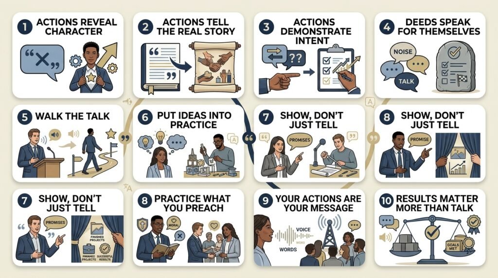 Ten alternatives to the phrase actions speak louder than words