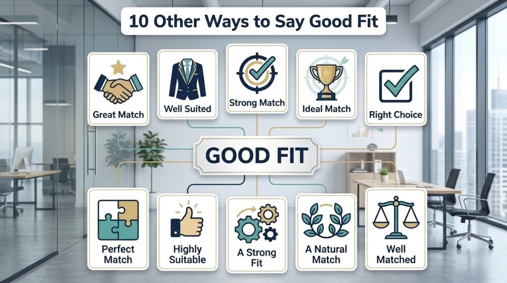 10 alternatives to good fit including great match, well suited, and strong match