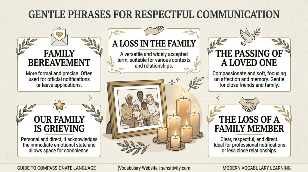 10 respectful alternatives to say death in the family