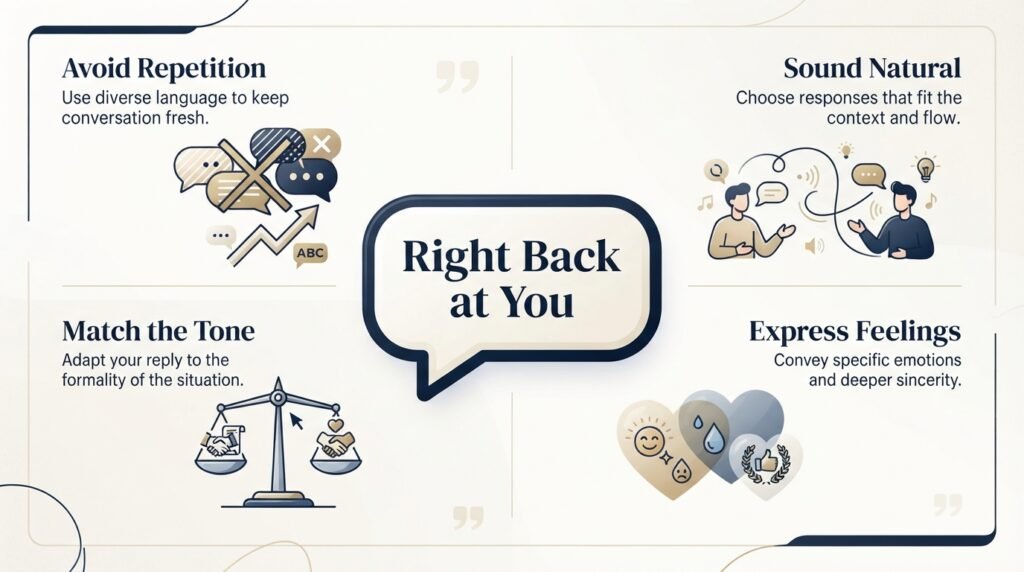 Reasons to use different alternatives to right back at you
