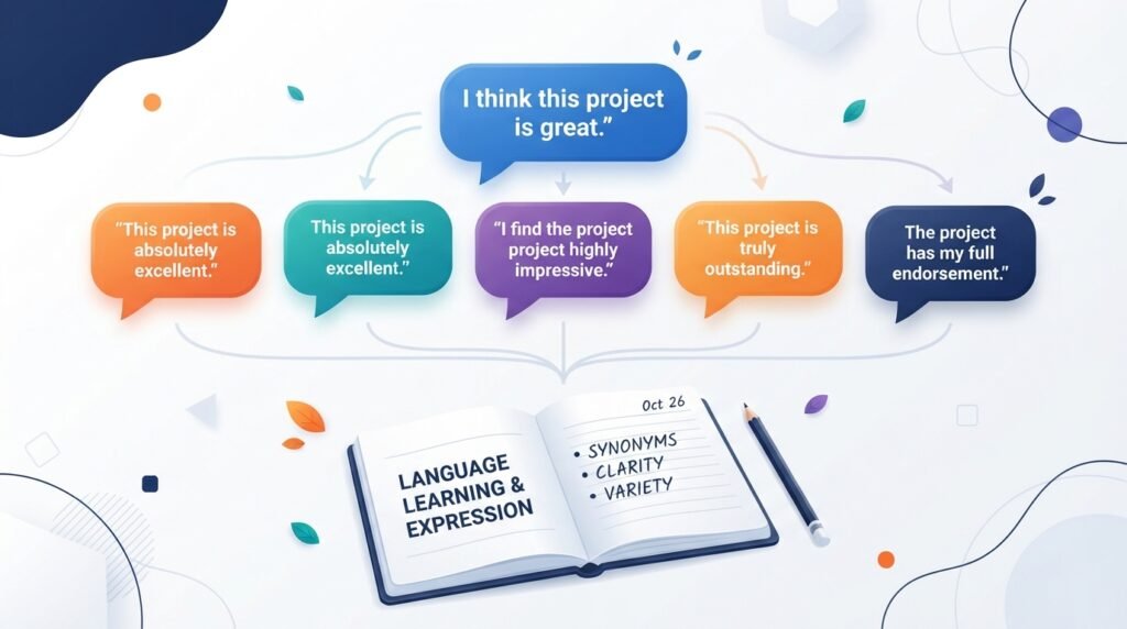 Different ways to express the same phrase using alternative wording