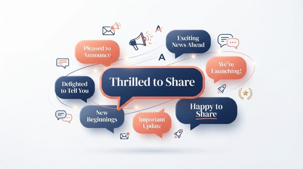 Different ways to express excitement when announcing good news
