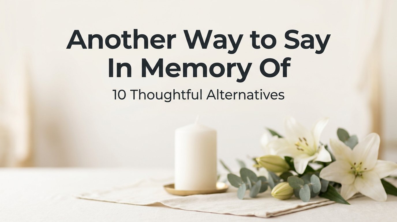 another way to say in memory of