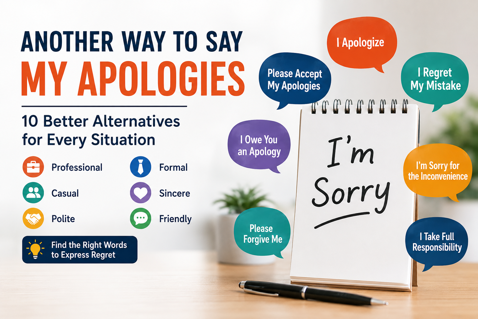 another way to say my apologies