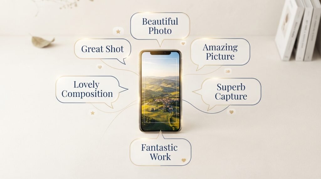Different ways to say nice picture and compliment a photo naturally