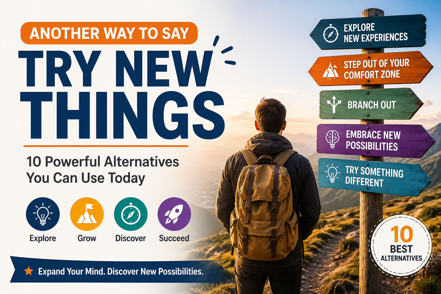 another way to say try new things