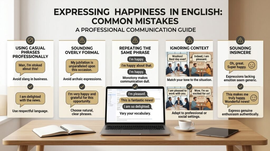 Common mistakes when expressing happiness in English