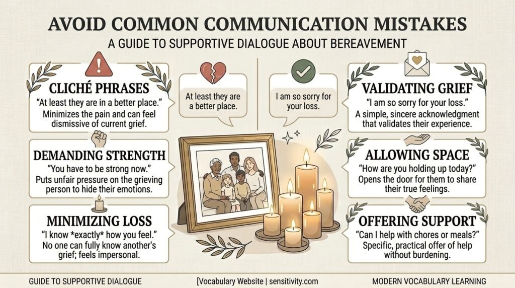 Common mistakes when talking about death in the family