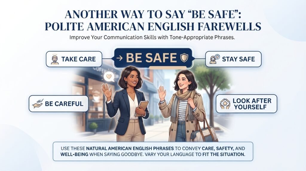 Meaning of another way to say be safe with common alternatives
