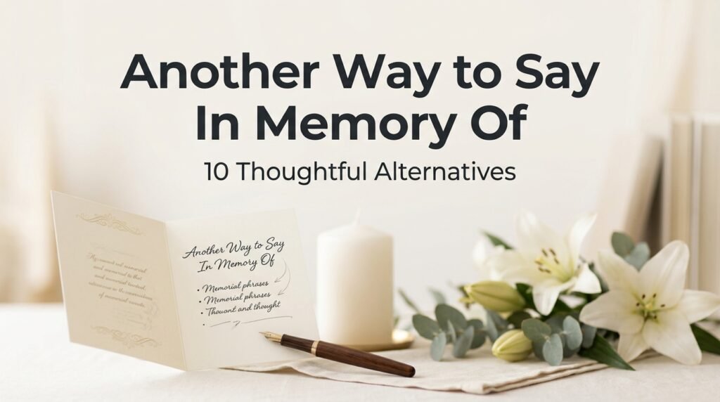 Meaning of in memory of and remembrance phrases