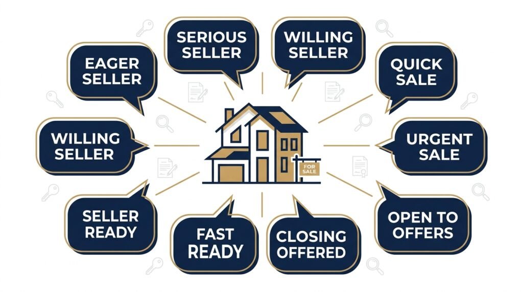 Different ways to say motivated seller in real estate
