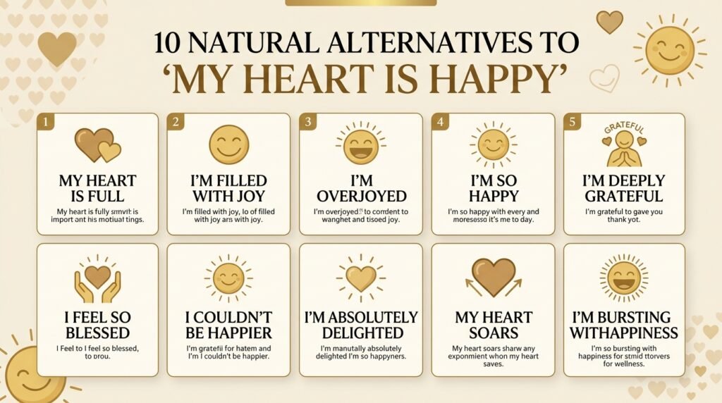 10 ways to say my heart is happy in natural English