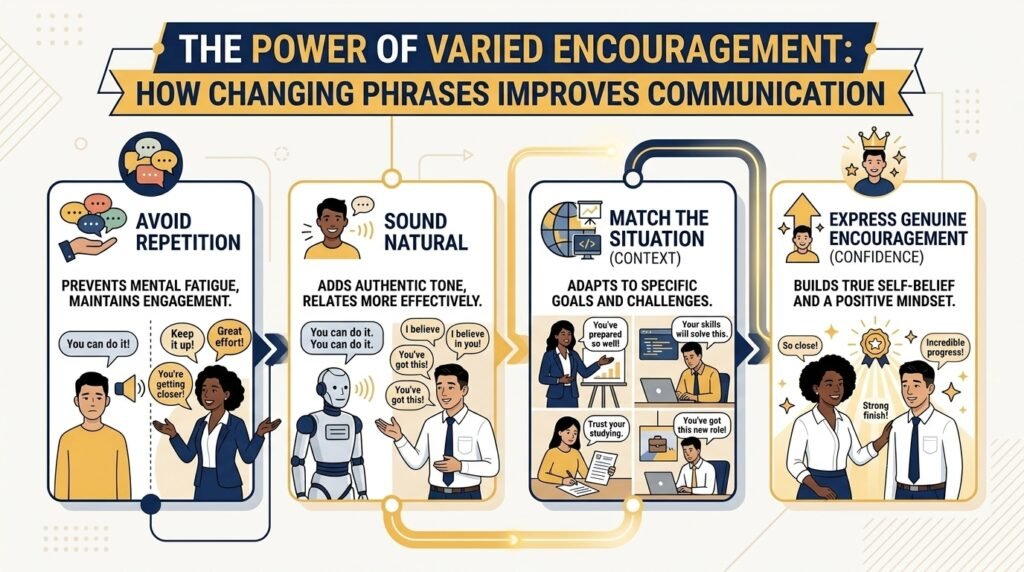 Benefits of using different ways to say you can do it