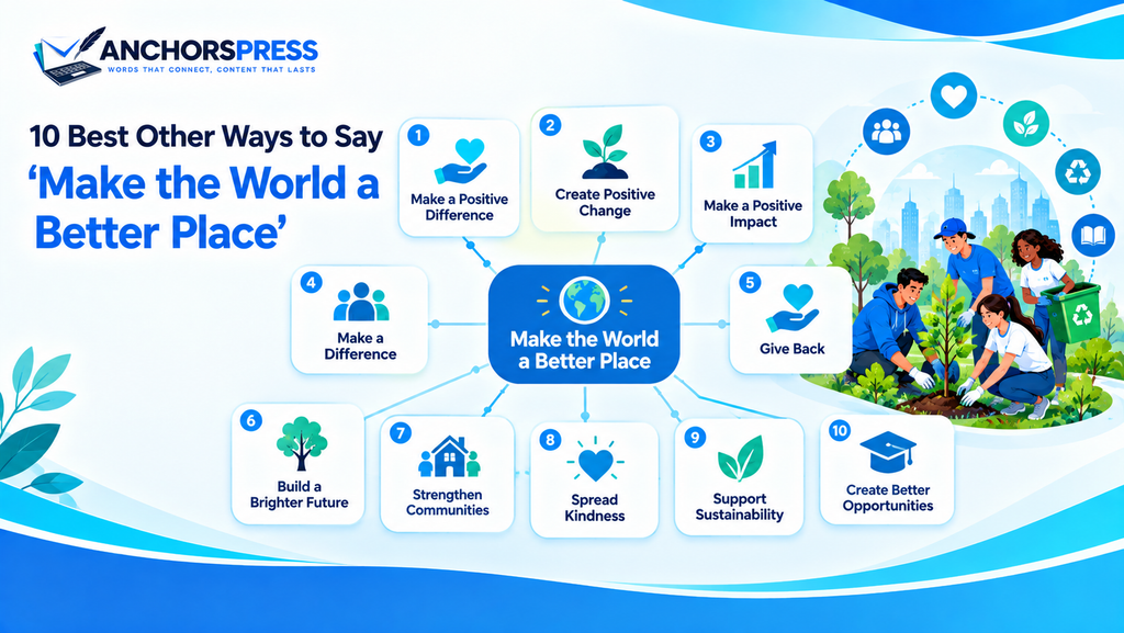 Ten alternatives to say make the world a better place
