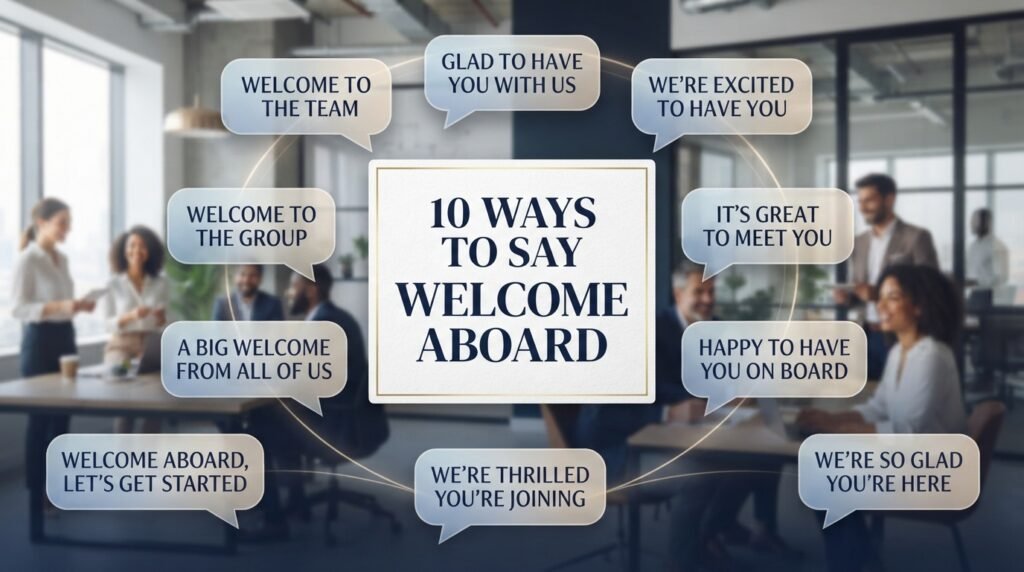 10 ways to say welcome aboard in professional and friendly English