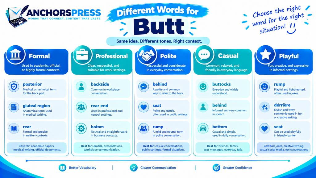 Comparison of butt alternatives by tone and context