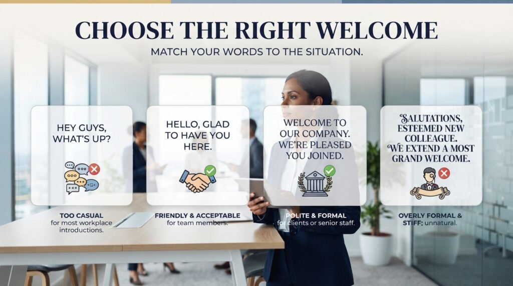 Common mistakes when choosing another way to say welcome aboard