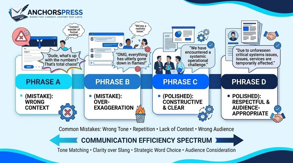 Common mistakes when using alternatives to hit the fan in communication