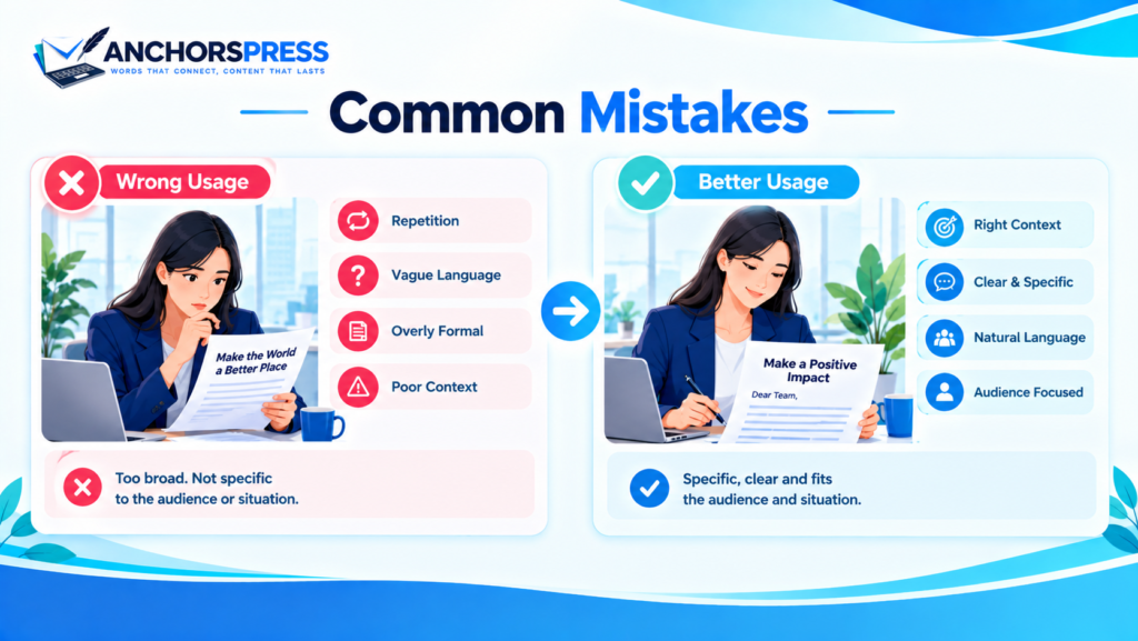 Common mistakes when using alternatives to make the world a better place