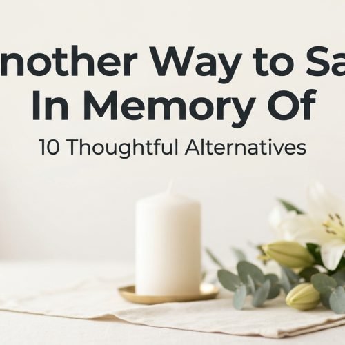 another way to say in memory of
